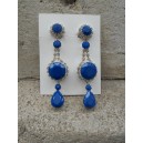 boucle d'oreilles strass indigo