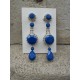 boucle d'oreilles strass indigo