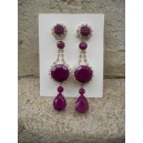 boucle d'oreille strass purple