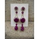 boucle d'oreille strass purple