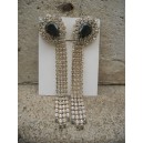 boucle d'oreilles star en strass militaire