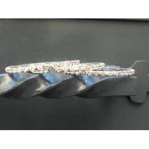 Bracelets joncs et strass (lot de 3 pièces)