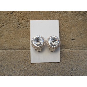 Boucles d'oreilles cabochon en cristal (lot de 4 pièces)